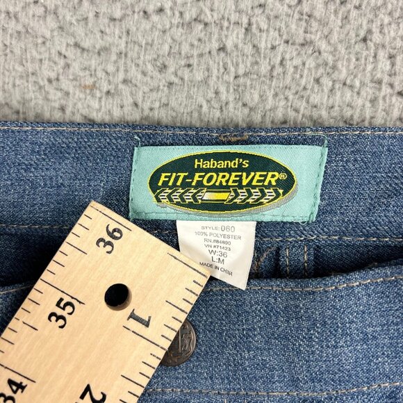 Habands Fit Forever Mens 36X28 Expandable Waist Light Blue Dress Pants Style 060 - Picture 7 of 10